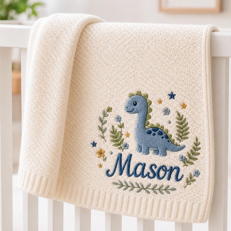 Dinosaur Name Blanket