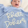 Personalized Embroidered Baby Blanket, Floral Baby Blanket, Newborn Name Blanket, Baby Shower Gift, First Birthday Gift, Nursery Keepsake