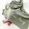 Personalized Embroidered Baby Blanket, Floral Baby Blanket, Newborn Name Blanket, Baby Shower Gift, First Birthday Gift, Nursery Keepsake