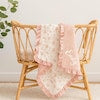 Personalized Embroidered Baby Blanket, Floral Baby Blanket, Newborn Name Blanket, Baby Shower Gift, First Birthday Gift, Nursery Keepsake