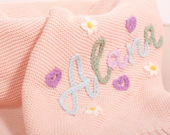 Custom Embroidered Baby Blanket | Personalized Newborn Gift & Keepsake